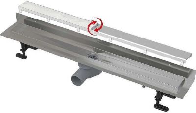 Душевой лоток Alcaplast Fit and Go Wall APZ23-DOUBLE9-850 с решеткой Хром / полая под плитку