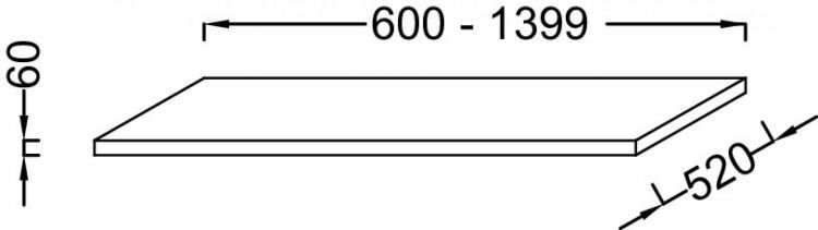 Столешница для раковины 100 см Jacob Delafon Parallel EB50-1000-N18, белый блестящий Столешница для раковины 100 см Jacob Delafon Parallel EB50-1000-N18, белый блестящий
