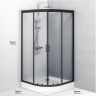 Душевой уголок AM.PM Gem 100х100 W90G-401-100BT профиль Черный матовый стекло прозрачное