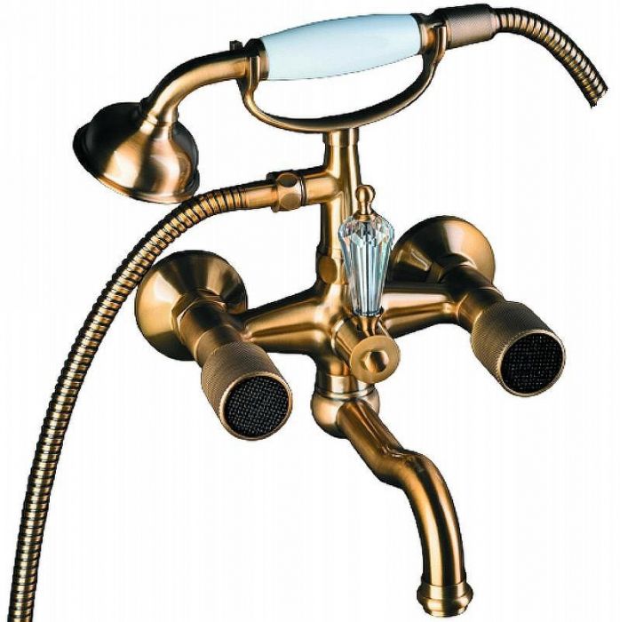 Смеситель для ванны Boheme Royal Cristal 313-Royal/CRST black Бронза