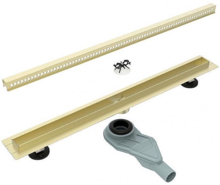 Душевой лоток Esbano Slim 80 S-SIDE-80SG ESTRSLMSIDE80SG с решеткой Золото матовое Душевой лоток Esbano Slim 80 S-SIDE-80SG ESTRSLMSIDE80SG с решеткой Золото матовое