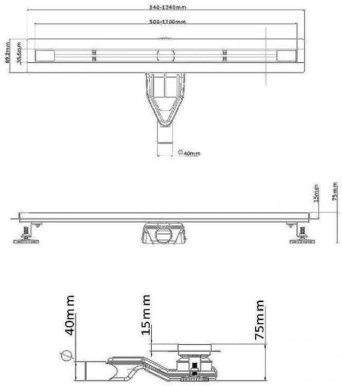 Душевой лоток Esbano Slim 80 S-SIDE-80SG ESTRSLMSIDE80SG с решеткой Золото матовое Душевой лоток Esbano Slim 80 S-SIDE-80SG ESTRSLMSIDE80SG с решеткой Золото матовое