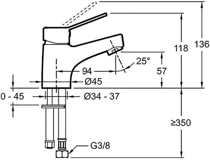 Смеситель для раковины Jacob Delafon EO E24158RU-CP Хром