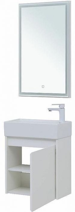 Комплект мебели для ванной Aquanet Nova Lite 50 302531 подвесной Белый глянец