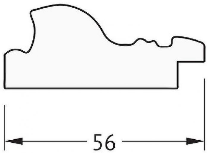 Зеркало Evoform Definite 144х54 BY 3104 в багетной раме - Виньетка состаренное серебро 56