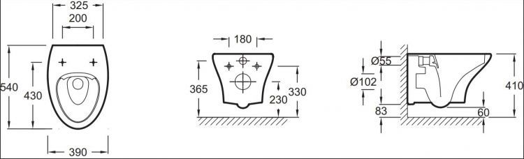 Унитаз подвесной Jacob Delafon Nouvelle Vague EDJ102-00, безободковый Унитаз подвесной Jacob Delafon Nouvelle Vague EDJ102-00, безободковый