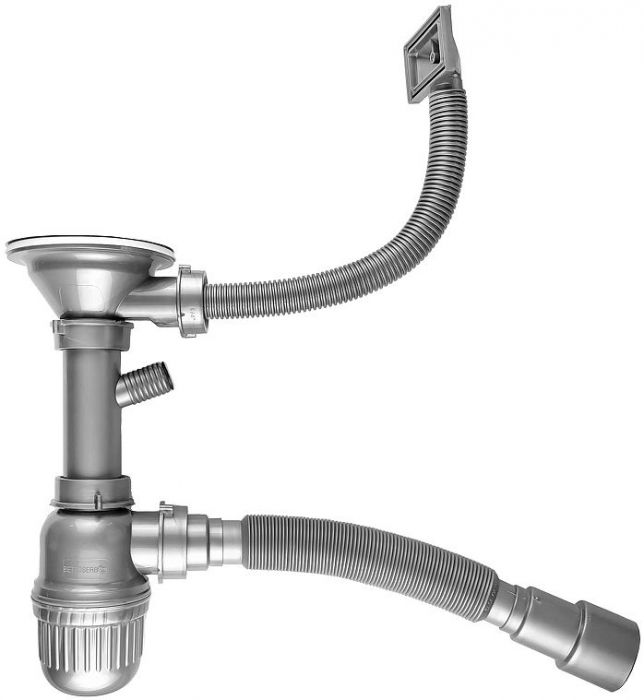 Сифон для кухонной мойки Bettoserb 125330 цвет Серый