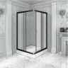 Душевой уголок Radomir Дрим 110x90 L 1-03-6-1-0-1221 профиль Черный стекло матовое