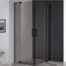 Душевой уголок Cezares Slider 100x80 SLIDER-AH-2-70/80-90/100-BR-NERO профиль Черный матовый стекло бронзовое