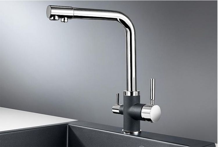 Смеситель для кухни Granula 3015 цвет Хром Шварц Смеситель для кухни Granula 3015 цвет Хром Шварц