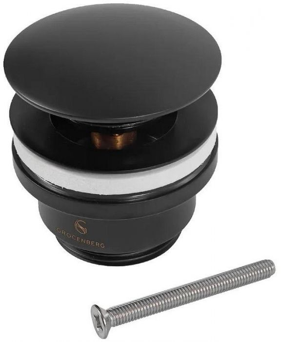 Донный клапан Grocenberg GB106BL click-clack Черный матовый