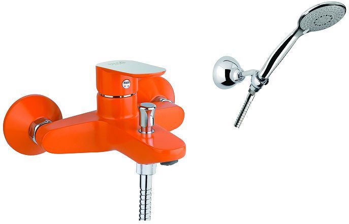 Смеситель для ванны Fiore Kevon Chic 81OX8150 цвет Хром Оранжевый