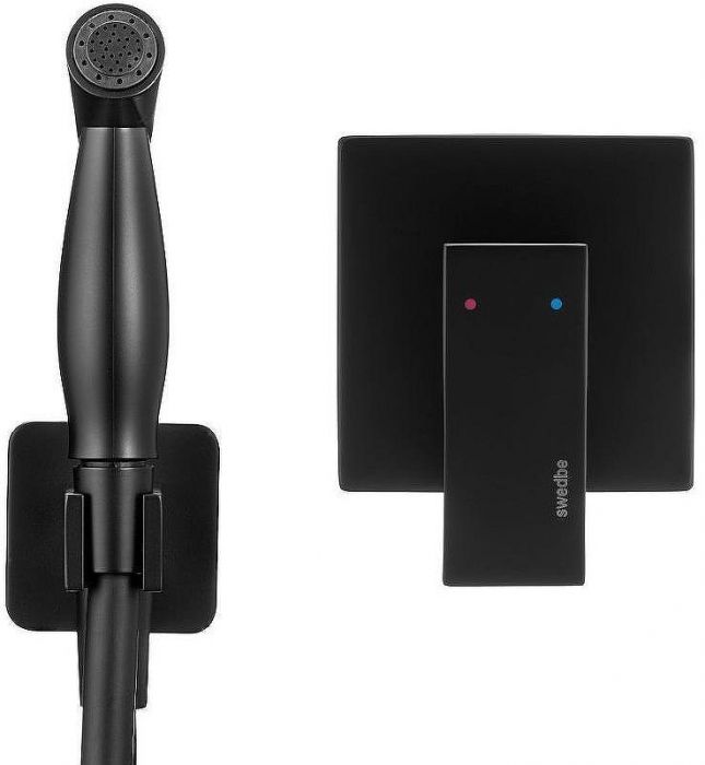 Гигиенический душ со смесителем Swedbe Platta 5549B Черный матовый
