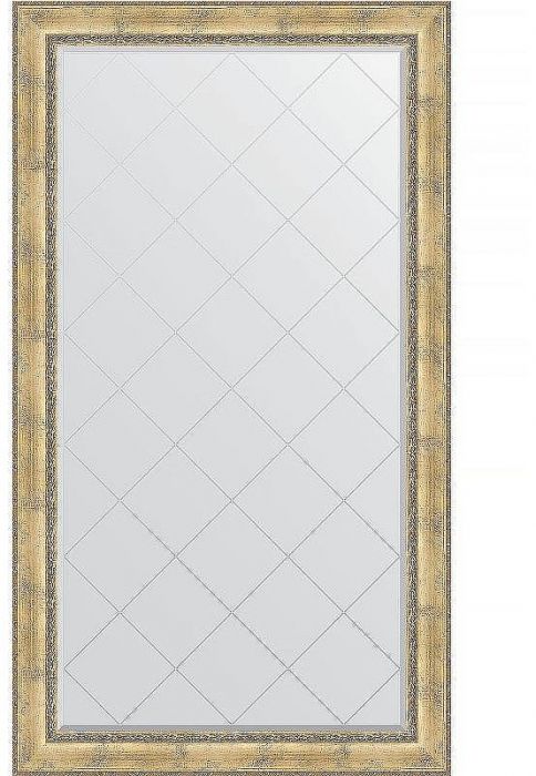 Зеркало Evoform Exclusive-G Floor 207х117 BY 6378 с гравировкой в багетной раме - Состаренное серебро с орнаментом 120