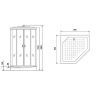 Душевая кабина Niagara Premium 90x90 NG-6001-01GD с гидромассажем