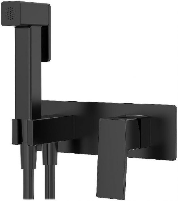 Гигиенический душ со смесителем Splenka S01.52.06 Черный матовый