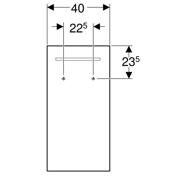 Зеркало Geberit Renova Nr.1 Comprimo с подсветкой, 40x4, [Y862340000]