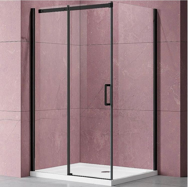Душевой уголок Vincea Dice 120x90 VSR-4D9012CLB профиль Черный стекло прозрачное