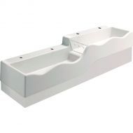 Детская раковина Geberit Bambini под четыре смесителя, нижняя раковина слева, двойная, двухуровневая, 180х41.5, Varicor, альпийский белый [430000016]