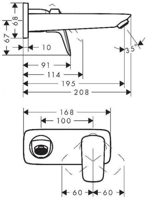 Смеситель для раковины Hansgrohe Logis 71220670 Черный матовый