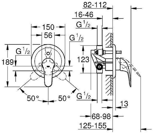Смеситель для душа Grohe Euroeco New 32747000 Хром