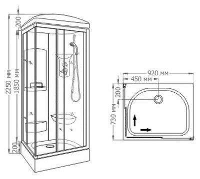 Душевая кабина RGW FD-FS-90S Душевая кабина RGW FD-FS-90S