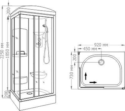 Душевая кабина RGW FD-FS-90S Душевая кабина RGW FD-FS-90S