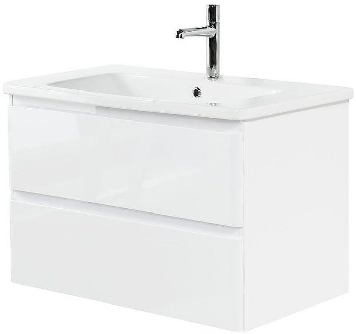 Тумба под раковину BelBagno 80 ALBANO-CER-800-2C-SO-BL подвесная Bianco Lucido