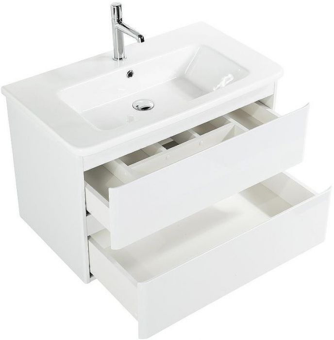 Тумба под раковину BelBagno 80 ALBANO-CER-800-2C-SO-BL подвесная Bianco Lucido