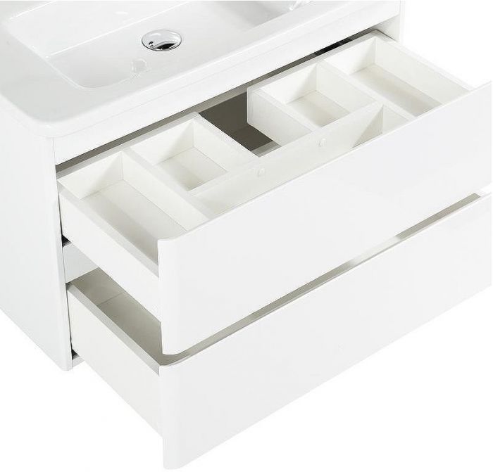 Тумба под раковину BelBagno 80 ALBANO-CER-800-2C-SO-BL подвесная Bianco Lucido