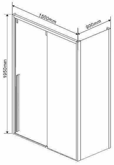 Душевой уголок Vincea Lugano 150х90 VSR-1L9015CL-1 профиль Хром стекло прозрачное