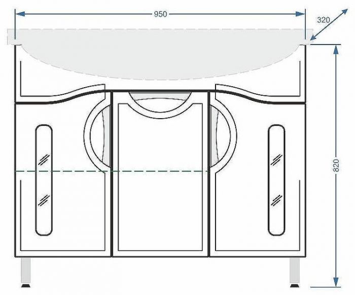Тумба под раковину Stella Polar Сильва 100 SP-00000204 Белая
