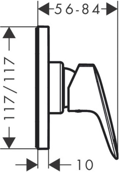 Hansgrohe Logis  Смеситель для душа с маленькой розеткой, внешняя часть,  цвет: хром