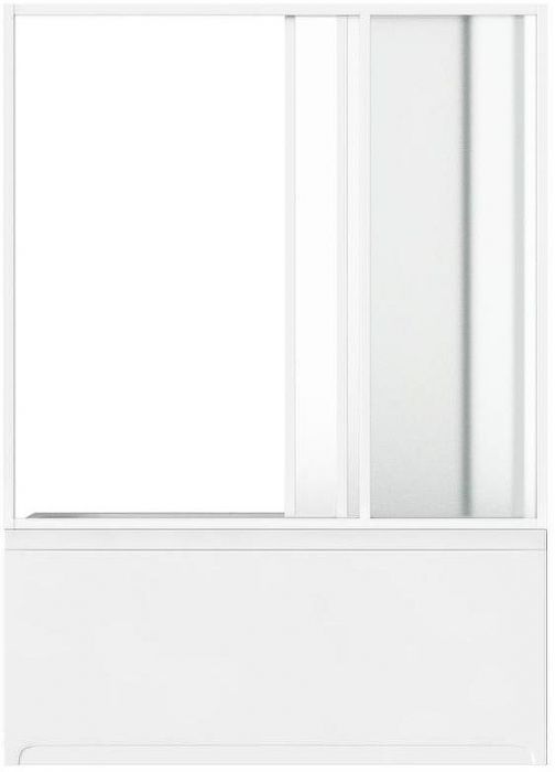 Шторка на ванну Bas Кэмерон 120 ШТ00067 профиль Белый стекло прозрачное