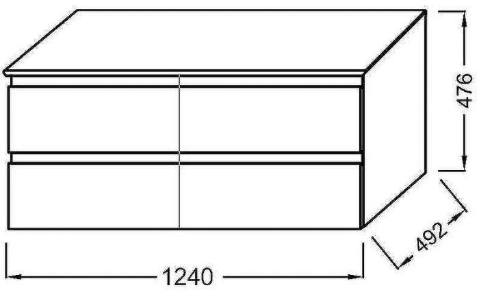 Тумба под раковину Jacob Delafon Madeleine 120 EB2085-J5 подвесная Белая глянцевая