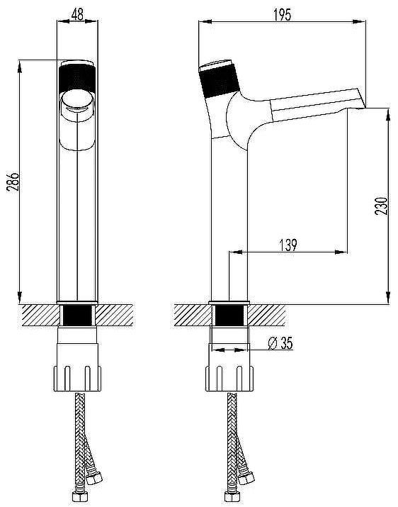 Смеситель для раковины Lemark Project LM4679C Хром