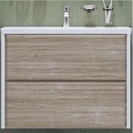 Тумба под раковину Velvex Gesso 80 tp.GES.9696.80.2Y подвесная Белая матовая Дуб сонома