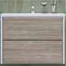 Тумба под раковину Velvex Gesso 80 tp.GES.9696.80.2Y подвесная Белая матовая Дуб сонома