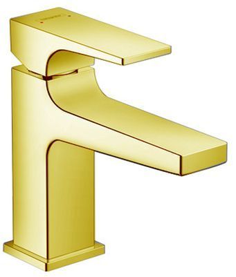 Hansgrohe Metropol Смеситель для раковины 100, на 1 отв, с донным клапаном, излив 127мм, цвет: золото