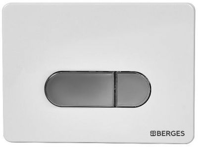 Клавиша смыва Berges Novum D7 040037 Хром Белая
