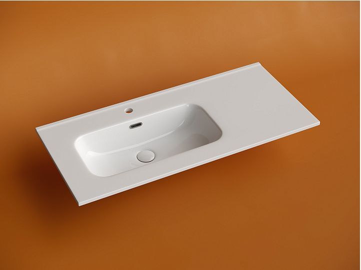 Раковина накладная мебельная CERAMICANOVA Element, чаша слева, с отверстием под смеситель, CN7003L Раковина накладная мебельная CERAMICANOVA Element, чаша слева, с отверстием под смеситель, CN7003L