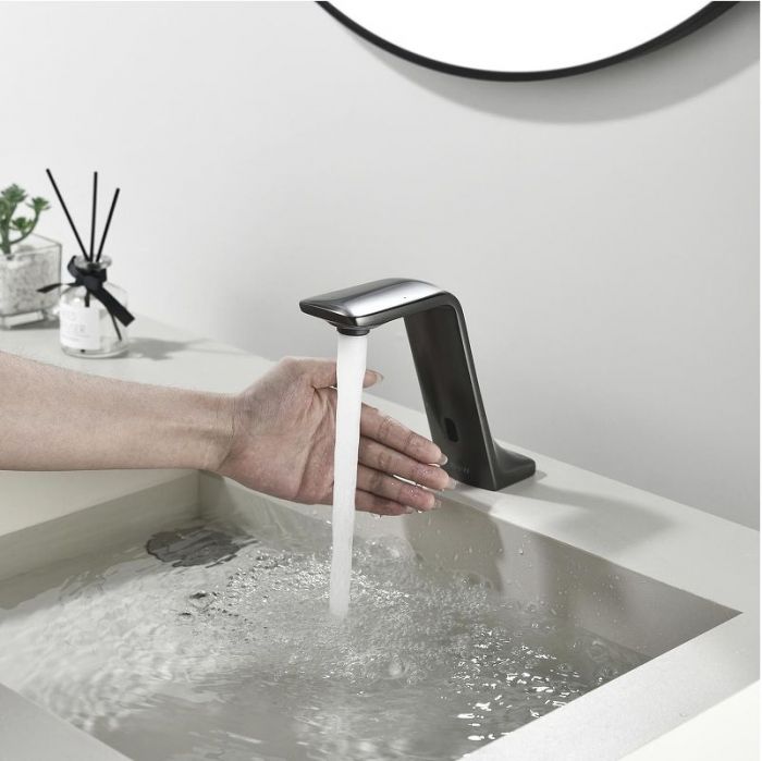 Смеситель для раковины Black&White Gravity GS-7102-GM 7102GM цвет Оружейная сталь