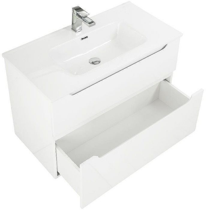 Тумба под раковину BelBagno Etna-H60 100 ETNA-H60-1000-2C-SO-BL-P подвесная Bianco Lucido