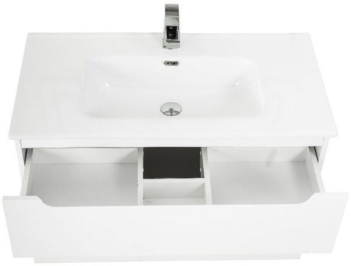 Тумба под раковину BelBagno Etna-H60 100 ETNA-H60-1000-2C-SO-BL-P подвесная Bianco Lucido