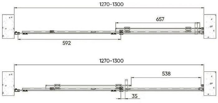 Душевая дверь Veconi Vianno VN-70 130 VN70-130-01-19C4 профиль Черный матовый стекло прозрачное