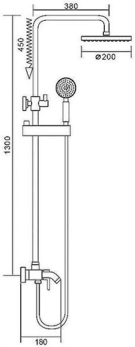 Душевая система Frap F2416 Хром