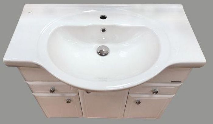 Тумба с раковиной Comforty Сочи 85 00004134639 Белая