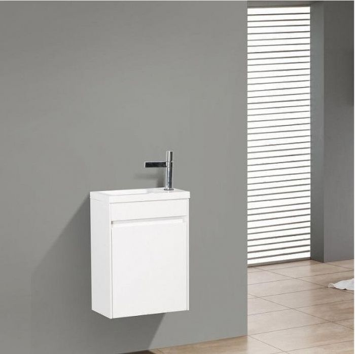 Тумба под раковину BelBagno Pietra Mini 46 R PIETRA MINI-460-1A-SO-BL-R подвесная Bianco Lucido
