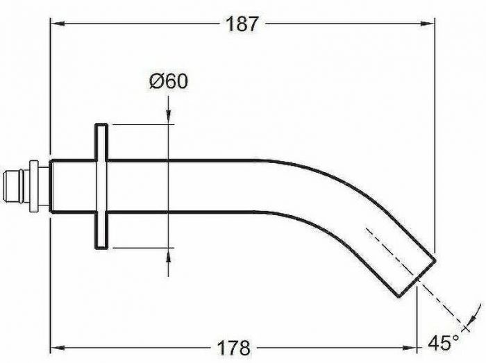 Излив для смесителя Jacob Delafon Grands Boulevards E25404-CP Хром