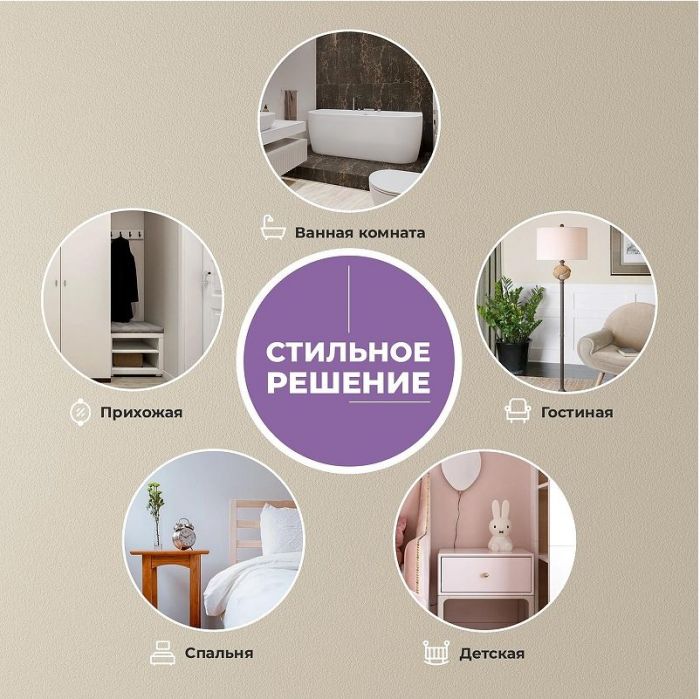 Зеркало Wellsee 7 Rays' Spectrum 40 172201660 цвет Черный матовый